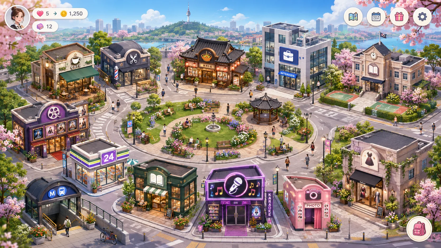 Illustrated Seoul City map